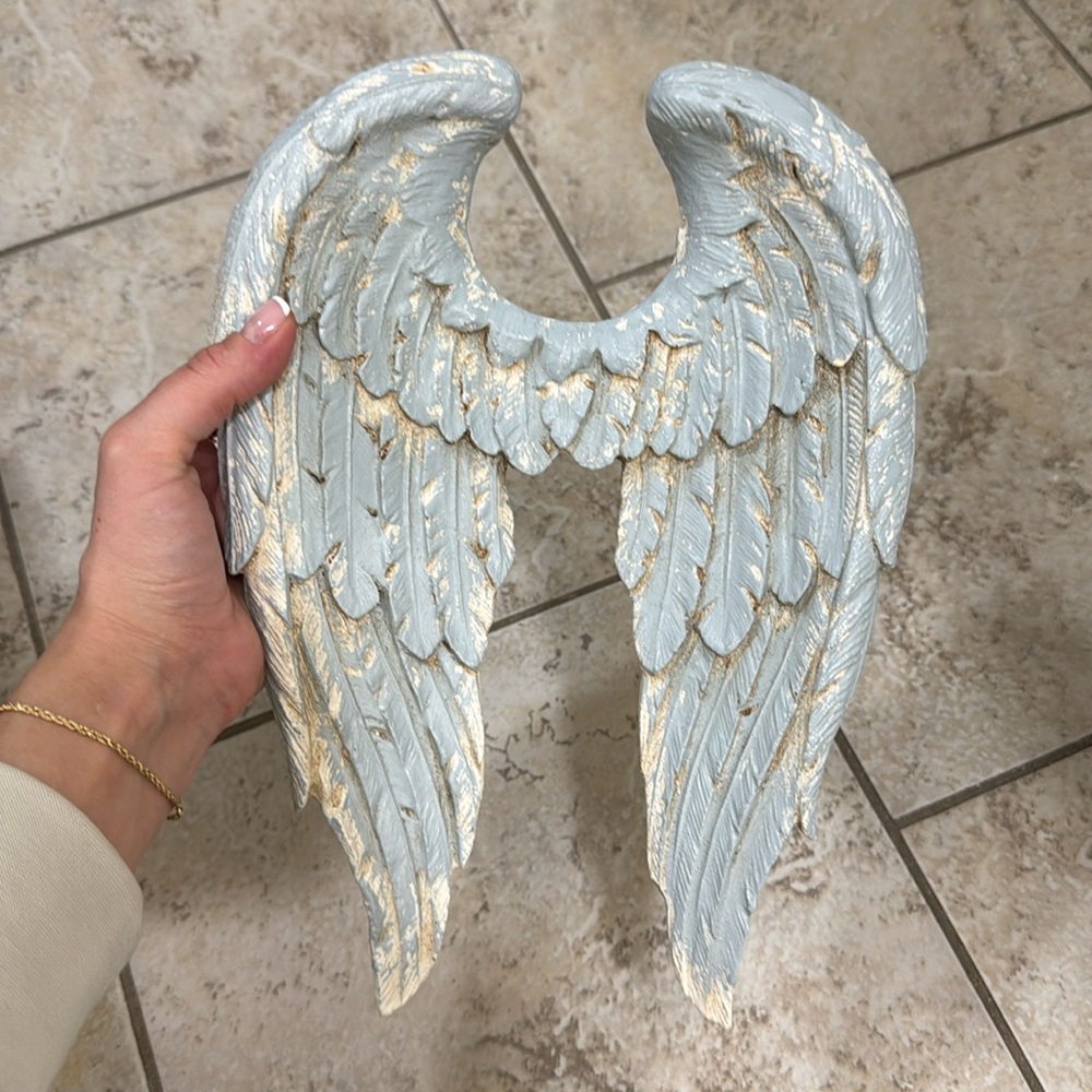 Rustic Angel Wings Wall Sculpture